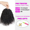 Picture of Short Passion Twist Hair 6 Inch Pre-twisted Passion Twist Crochet Hair 8 Packs Pre-looped Crochet Passion Twist Braiding Hair for Black Women Bohemian Synthetic Hair Extensions #4