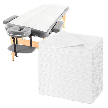 Picture of SOTAR Disposable Massage Table-Bed Sheets - 90 Count 31.5" x 71" Waterproof Bed Covers - Non-Woven Sanitary Flat Sheets Use at Home Salon & Spa Beds Medical Exam Tables Tattoo Parlors & More