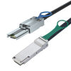 Picture of Alwong QSFP (SFF-8436) to MiniSAS (SFF-8088) DDR Hybrid SAS Cable, 100-Ohm, 1.5m/5ft, for NetApp DS4243 DS4246 DS2246