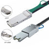 Picture of Alwong QSFP (SFF-8436) to MiniSAS (SFF-8088) DDR Hybrid SAS Cable, 100-Ohm, 1.5m/5ft, for NetApp DS4243 DS4246 DS2246