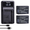 Picture of Tectra 2 Pack DMW-BMB9 DMW-BMB9E DMW-BMB9PP Battery and LED USB Charger for Panasonic Lumix DC-FZ80, DMC-FZ40K, DMC-FZ45K, DMC-FZ47K, DMC-FZ48K, DMC-FZ60, DMC-FZ70, DMC-FZ100, DMC-FZ150 Digital Camera