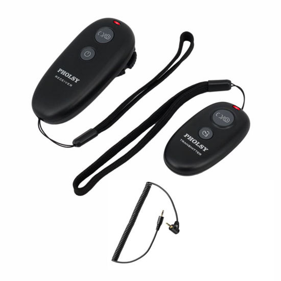 Picture of PHOLSY Wireless Remote Shutter Release C6 Compatible with Canon RS-60E3 EOS R R10 R7 R6 90D 250D 200D 850D SX50HS; for Olympus OM-1 EM1X EM1-II EM1-III EM5-III; for Fuji GFX100 X-H2S XT3 XT4 XT30