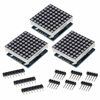 Picture of HiLetgo 3pcs MAX7219 8x8 Dot Matrix LED Display Module 5V MCU Control MAX7219 8 * 8 LED Dot Matrix DIY Kit