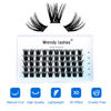 Picture of DIY Eyelash Extension Clusters Lashes 3D Volume Effect D Curl Wide Stem Individual Lash Clusters Reusable Artificial Fluffy Wispy False Eyelashes Set for Home Eyelash Extensions (0.07-D-17mm)