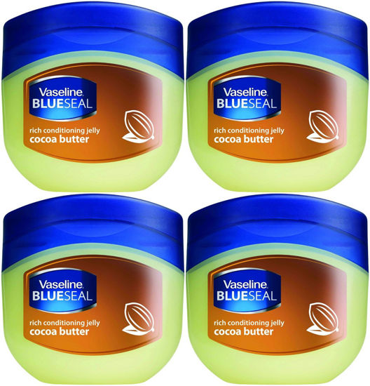 Picture of Vaseline Rich Conditioning Petroleum Jelly, Cocoa Butter, 3.4 Ounce (Pack of 4)