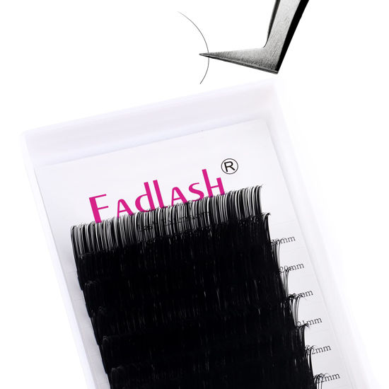 Picture of Eyelash Extension Classic Lash Extensions CC Curl Mixed Tray Semi-permanent Individual Lash Extensions Premium Eyelashes Extension Supply (0.15-CC, 20-25mm Mix)