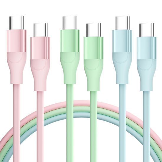 Picture of USB C Charger Cable, 60W PD [3-Pack 6FT] USB C to USB C Cable Fast Charging Type C Charger Compatible with iPad Mini 6,Pro 2022, iPad Air 5/4, MacBook Air/Pro, Samsung S23/S22/S21/S20 Ultra, Switch