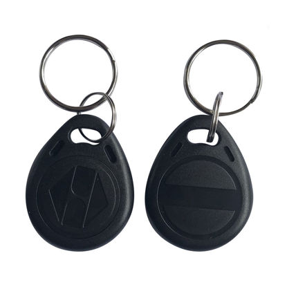 Picture of 125khz RFID Writable rewritable T5577 fob tag for RFID Writer (Pack of 10) (Black)