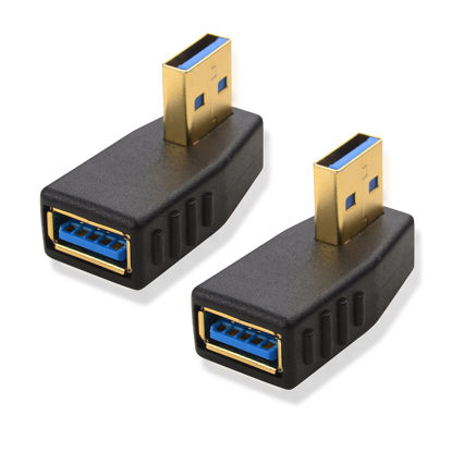 Picture of Cable Matters 2-Pack 90 Degree Right Angle USB Adapter Gender Changer