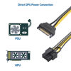 Picture of Cable Matters 2-Pack 6+2 Pin to SATA Power Cable (SATA to 8 Pin PCIe / 6 Pin PCIe to SATA Cable) - 7 Inches