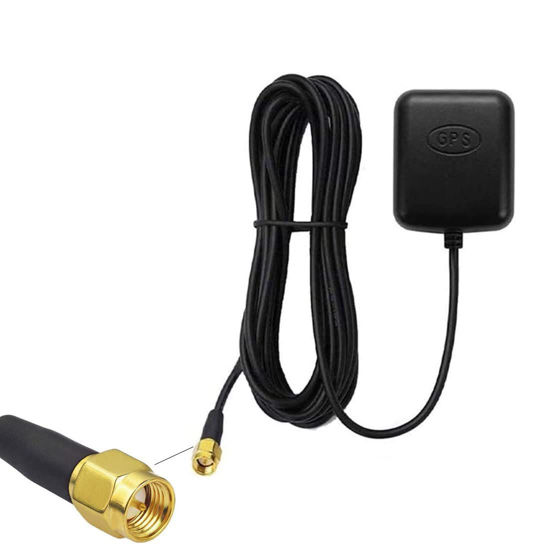 Picture of Vehicle Waterproof GPS Active Antenna 28dB Gain, 3-5VDC, with SMA Male Connector