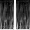 Picture of Black Fringe Halloween Backdrop - GREATRIL Black Streamers Outdoor Holiday Yard Decorations 3.2ft x 8.2ft 2 Packs