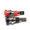 Picture of CESS Black and Red Banana Female Jack Socket - 4mm Banana Female Connector Panel/Chassis Mount Soldering Type (10 Pack)