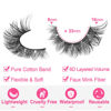 Picture of Natural Lashes Wispy Faux Mink Lashes Natural Look Cat Eye False Eyelashes Cluster Strip Lashes 16mm Short Eye Lashes Pack 7 Pairs