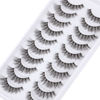 Picture of Natural False Lashes Clear Band Faux Mink Eyelashes Natural Look 12MM Short Fluffy Strip Wispy Lashes Pack by Kiromiro