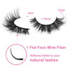 Picture of Mink Lashes Natural Look False Eyelashes Wispy Cat Eye Flat Lashes Fluffy 3D Mink Lashes Natural Fake Lashes 15mm Strip Lashes Pack 7 Pairs by Kiromiro