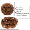 Picture of MORICA 1PCS Messy Hair Bun Hair Scrunchies Extension Curly Wavy Messy Synthetic Chignon for women Updo Hairpiece (Light Golden Auburn-30#)