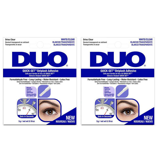 Picture of DUO Quick-Set Clear False Strip Lash Adhesive, Dries Invisible 0.18 oz x 2 Packs