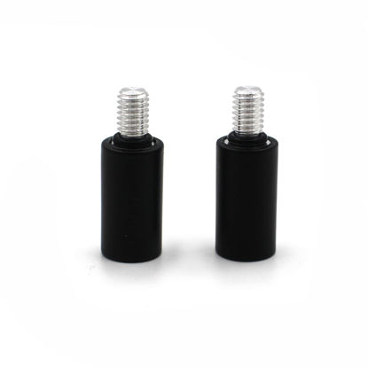 Picture of Antenna Adapter Bolts Compatible with Chevy Silverado & GMC Trucks Most Year [1x 7mm Female to 6mm Male & 1x 6mm to 6mm] (Black Adapters)