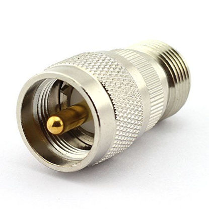 Picture of DGZZI 2-Pack UHF Male to N Female RF Coaxial Adapter UHF to N Coax Jack Connector