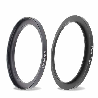 Picture of 67mm-77mm Lens-Filter Step Up Adapter Ring, 67mm Lens to 77mm Filter, Hood, Lens Converter and Other Accessories(2 Packs), Fire Rock Aviation Aluminum Alloy Ring