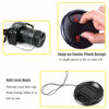 Picture of Center Pinched R5 R6 Lens Cap for Canon RF 24-105 mm f/4L and RF 24-105mm f/4-7.1 Lens for Canon EOS R5 R6 EOS R RP Digital Camera, Fire Rock Snap-On 67mm+77mm Camera Lens Cap-1+1Packs