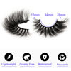 Picture of Mink Lashes 20mm Fluffy False Eyelashes Thick Volume Dramatic Cat Eye Lashes 7 Pairs Long Strip Wispy Lashes Pack