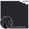 Picture of Computer Cleaning Cloth Microfiber Big Camera Lens Glasses Cleaner TV Laptop Pad Tablet Phone Electronics Screen Wipes (12x15, Black 4 Pack)