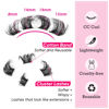 Picture of Natural Cluster Lashes Extensions Wispy Natural Look False Eyelashes Individual Lashes 3D Strips Eyelash Extensions DIY Lashes 7 Pairs Multipack