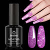 Picture of Beetles Reflective Gel Nail Polish Purple Glitter Nails, 15ML Diamond Gel Aurora Borealis Color Soak Off Sparkle Gel Polish Nail Lamp Nail Art Manicure Salon DIY at Home