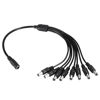 Picture of DC Power Splitter Cable 1 Female to 8 Male Wire Y Adppter 5.1mm X 2.1mm for CCTV Security Cameras and LED Strip Lights by Xwell