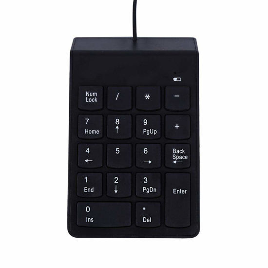 Picture of Zerone Mini Wired USB Numeric Keypad 18 Keys Slim Number Pad for Desktop Laptop PC