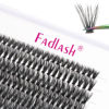 Picture of Lash Clusters Extensions 40D Individual Cluster Lashes Black Mink DIY Eyelash Extensions and Under Eyelashes Professional Makeup (40D-0.07-D, 16mm)