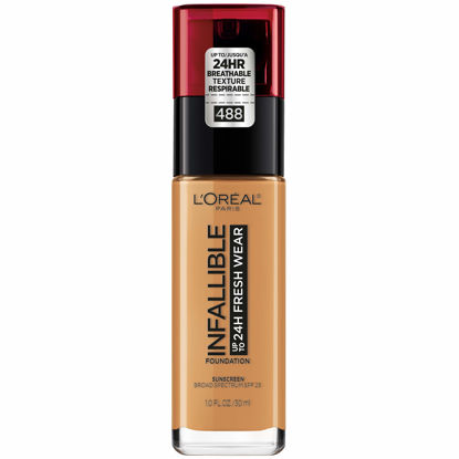 Picture of L’Oréal Paris Infallible 24 Hour Fresh Wear Foundation, Lightweight, Caramel, 1 oz.