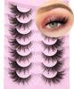 Picture of Fox Eye Lashes Wispy Faux Mink Lashes Fluffy Fairy Cat Eye Lashes That Look Like Extensions Spiky Fake Eyelashes Natural Look