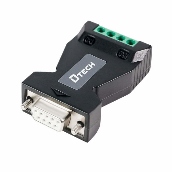 Picture of DTECH RS232 to RS485 Converter Serial Adapter with 4 Position Terminal Block for Long Haul Data Communication Supports 600W Anti-Surge