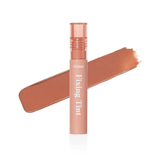 Picture of ETUDE Fixing Tint #04 Ginger Milk Tea | Long Lasting High Pigmented Liquid Lipstick |Waterproof Lightweight Matte Finish Lip Stain| Full Coverage