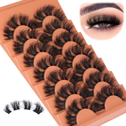 Picture of Cluster Lashes Mink Fluffy False Eyelashes Long Volume Individual Lashes Dramatic Eyelash Extensions DIY Fake Lashes by Eefofnn