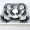 Picture of HBZGTLAD new 5 Pairs 25 mm 3d Mink Lashes Bulk Faux with Custom Natural Mink Lashes Pack Short Wholesales Natural False Eyelashes (ZM-4)