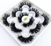 Picture of HBZGTLAD new 5 Pairs 25 mm 3d Mink Lashes Bulk Faux with Custom Natural Mink Lashes Pack Short Wholesales Natural False Eyelashes (9D-07)