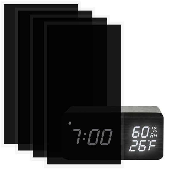 Picture of Birllaid Light Dimming Stickers,4Pcs Light Blocking Stickers LED Cover Filters, 8 X 4 Inch Light Dimming Sheets for Electronics,Alarm Clock, Radio, Cable Box, Monitor, LED Number Readable