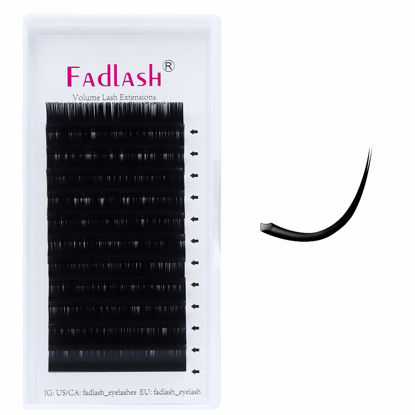 Picture of Flat Eyelash Extensions 0.20 D Curl 12mm Ellipse Classic Lash Extensions Individual Eyelashes Matte Black Mink Lashes Extensions Salon Use (0.20-D, 12mm)