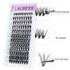 Picture of DIY Eyelash Extension 20D Clusters Lashes D Curl Individual Extensions Natural Look 3D Effect Black False Eyelashes 120pcs (20D-0.07D, 16mm)