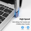 Picture of Poyiccot USB C 90 Degree Adapter 100W, 40Gbps USB C Adapter, 2Pack Up Down USB C 90 Degree Adapter PD Type C Male to Female Extender 8k@60Hz Video for Thunderbolt 4/3, USB4, HUB, Mobile Phone,Tablet