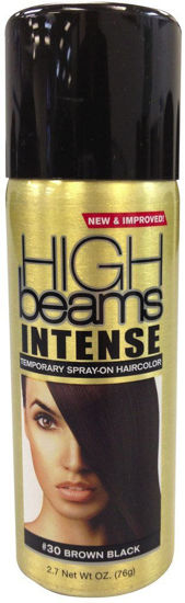 Picture of High Beams Intense Spray-On Hair Color -Brown Black - 2.7 Oz - Add Temporary Color Highlight to Your Hair Instantly - Great for Streaking, Tipping or Frosting - Washes out Easily