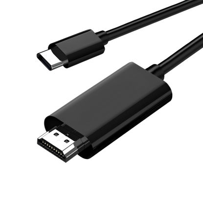 Picture of USB C to HDMI Cable 6ft 4K for Monitor, HDMI to USB C Adapter for MAC, USBC to HDMI Converter vga for iPad pro, USB C to HDMI Adapter for MacBook air, USB Type C to HDMI Cord for Chromebook, TV