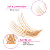 Picture of Lash Clusters 168pcs 12-18mm Individual Lashes D Curl Colored Lash Extensions Wispy Glod Colored Cluster Lashes Mix Eyelash Clusters Individual Lash Extensions (FC2-0.07D, 12-18mm)