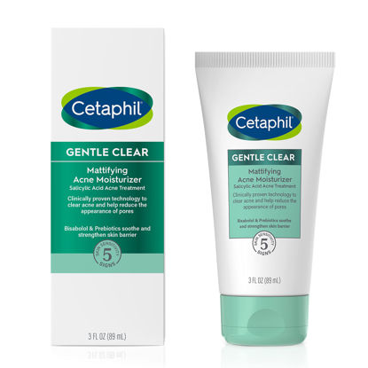 Picture of Cetaphil Face Moisturizer, Gentle Clear Mattifying Acne Moisturizer With 0.5% Salicylic Acid, Hydrates and Treats Sensitive Acne Prone Skin, Skin Care for Sensitive Skin, 3oz