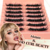 Picture of False Lashes Natural Look Fluffy Eyelashes 14mm DD Curl Fake Eyelashes Strip Lashes that Look Like Extensions Volume Cat Eye Lashes 7 Pairs by TOOCHUANAG