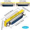 Picture of DKARDU 6 PCS DB25 Male to Male/Female to Female, RS232 Gender Changer, 25 Pin Data Transfer Port Adapter Connector